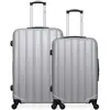 - lot de 2 - valise grand format et valise weekend himalaya - gris