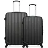 Hero - lot de 2 valises grand format et weekend abs himalaya - gris fonce