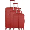 OBAGO - Set De 3 Valises ANDROMEDE 75 cm 4 Roues - rouge fonce