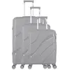 OBAGO - Set De 3 Valises PERSEE 75 cm 4 Roues - gris
