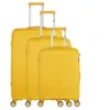 Obago - 3 Valises 4 roues simples Andromède 75/65/56 cm jaunes T.U