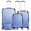Set de 4 valises - WAVE PARIS - TAGE-C - 4 roues - Bleu doré