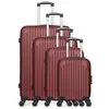 Set de 4 valises - HERO - CARPATES-M - 4 roues - Bordeaux