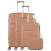 Set de 4 valises - OBAGO - PEGASE-C - 4 roues - Vieux Rose