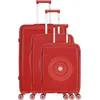 GENERIQUE obago - set de 3 valises orion 75 cm 4 roues - rouge fonce