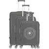 GENERIQUE obago - set de 3 valises orion 75 cm 4 roues - gris fonce