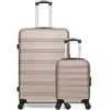 Hero - lot de 2 - valise grand format et valise cabine xxs renoso - beige