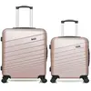 Wave Paris lot de 2 - valises weekend et cabine tigre - rose dore