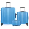 HERO - LOT DE 3 - Valises grand format cabine et vanity LIPARI - bleu