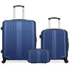 HERO - LOT DE 3 - Valises grand format, cabine et vanity LIPARI bleu m...