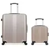 Hero - Lot de 2 Valises grand format et cabine XXS L ipari beiges OS