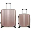 Hero - Lot de 2 Valises grand format et cabine L ipari rose doré OS