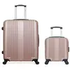LOT DE 2 - Valises grand format et cabine XXS LIPARI - rose - HERO