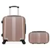 LOT DE 2 - Valises cabine et vanity LIPARI - rose - HERO