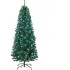 HOMCOM Sapin de Noël artificiel 180 cm, arbre de Noël, lumières LED sy...