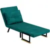 HOMCOM Fauteuil convertible 1 place fauteuil-lit chauffeuse 3 en 1 dos...