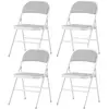 HOMCOM Lot de 4 chaises pliantes chaises de salle à manger portables c...