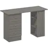 HOMCOM Bureau d'ordinateur réversible, table informatique avec 3 tiroi...