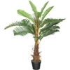 HOMCOM Palmier Artificiel palmier 100 cm avec 21 Feuilles en PEVA, Pla...