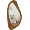 Homcom Miroir mural organique cadre bois naturel 45 x 91 cm