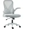 HOMCOM Chaise bureau ergonomique, fauteuil de bureau maille, dossier r...