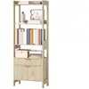 HOMCOM Bibliothèque haute, meuble de rangement avec 4 étagères ouverte...
