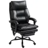 HOMCOM Chaise bureau ergonomique fauteuil de bureau en PU soutien lomb...