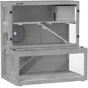 PawHut Cage Hamster en Bois, 3 Niveaux avec Cabane, Roue, Rampes, Pann...