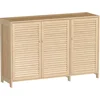 HOMCOM Meuble à chaussures en bambou 18 paires, armoire à chaussures a...