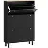 HOMCOM Meuble à Chaussures 24 Paires, Armoire à Chaussures Étroite ave...