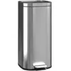 HOMCOM Poubelle cuisine 30L, poubelle à pédale avec seau intérieur amo...