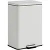 HOMCOM Poubelle de Cuisine 20 L en Métal, Poubelle avec Pédale, Couver...