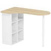 HOMCOM Bureau irrégulier table d'ordinateur 100 x 59 cm avec 6 compart...