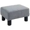 HOMCOM Repose-pied pouf tabouret style contemporain max. 150 Kg tissu gris clair chiné