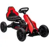 HOMCOM Kart à pédales enfant Go kart Formule 1 Racing aileron avant ca...