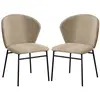 HOMCOM Lot de 2 chaises grand confort dossier enveloppant piètement ac...