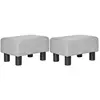 HOMCOM Lot de 2 poufs repose-pied tabouret bas en tissu de lin capacit...