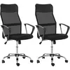 HOMCOM Lot de 2 fauteuils de bureau manager dossier ergonomique hauteu...