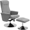 HOMCOM Fauteuil relax inclinable 135° pivotant 360° avec repose-pieds ...