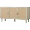 HOMCOM Buffet Meuble de Rangement Placard 3 Portes avec étagère réglab...