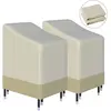 Outsunny Lot de 2 housses de protection chaises de Jardin empilables b...