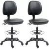 Vinsetto Lot de 2 tabourets à roulettes réglable en hauteur 69-91 cm a...