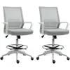 Vinsetto Lot de 2 fauteuils de bureau chaise de bureau assise haute ré...