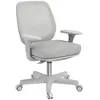VINSETTO Chaise de bureau ergonomique hauteur réglable pivotante 360° revêtement maille gris