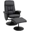 Fauteuil relax pivotant 360° inclinable avec repose-pieds - HOMCOM - N...