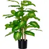 HOMCOM - Plante Artificielle Calathea - PE - 17x17x95cm - Vert