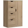 HOMCOM Meuble de Rangement Buffet Commode Moderne 1 Placard et 4 tiroi...