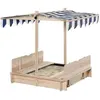 Outsunny - Bac à sable - bois de sapin - 106x106x115cm - Bois naturel