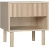 HOMCOM Table de chevet design Urban Craft - tiroir, niche - aspect bois clair