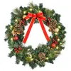 HOMCOM Couronne de Noël artificielle LED Ø 60 cm 20 LED blanc chaud